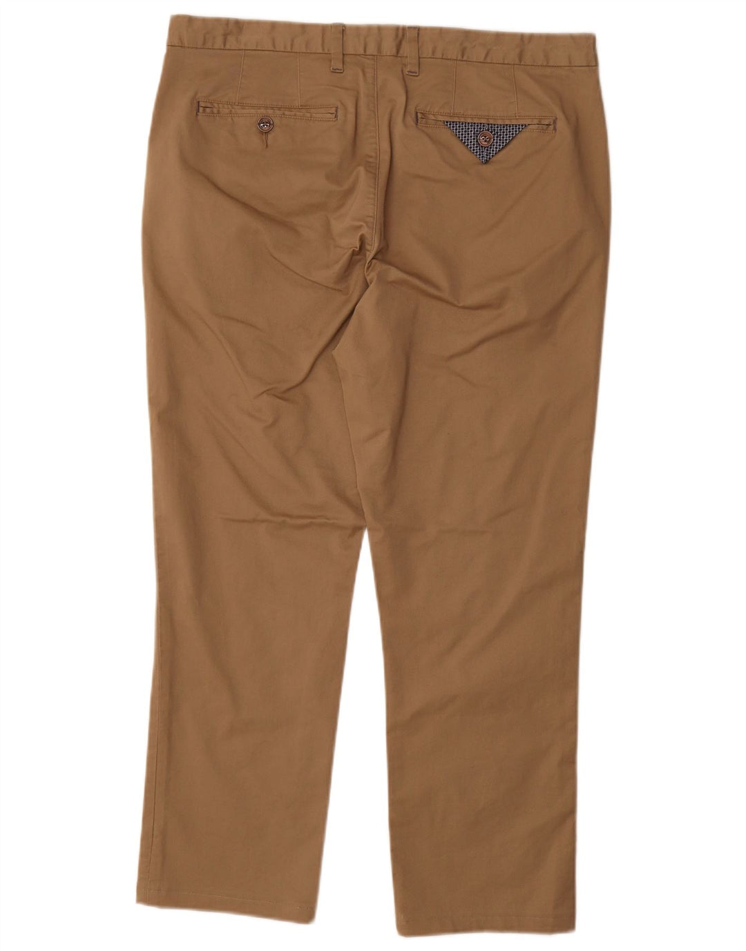 TED BAKER Mens Straight Suit Trousers W34 L27 Brown Cotton