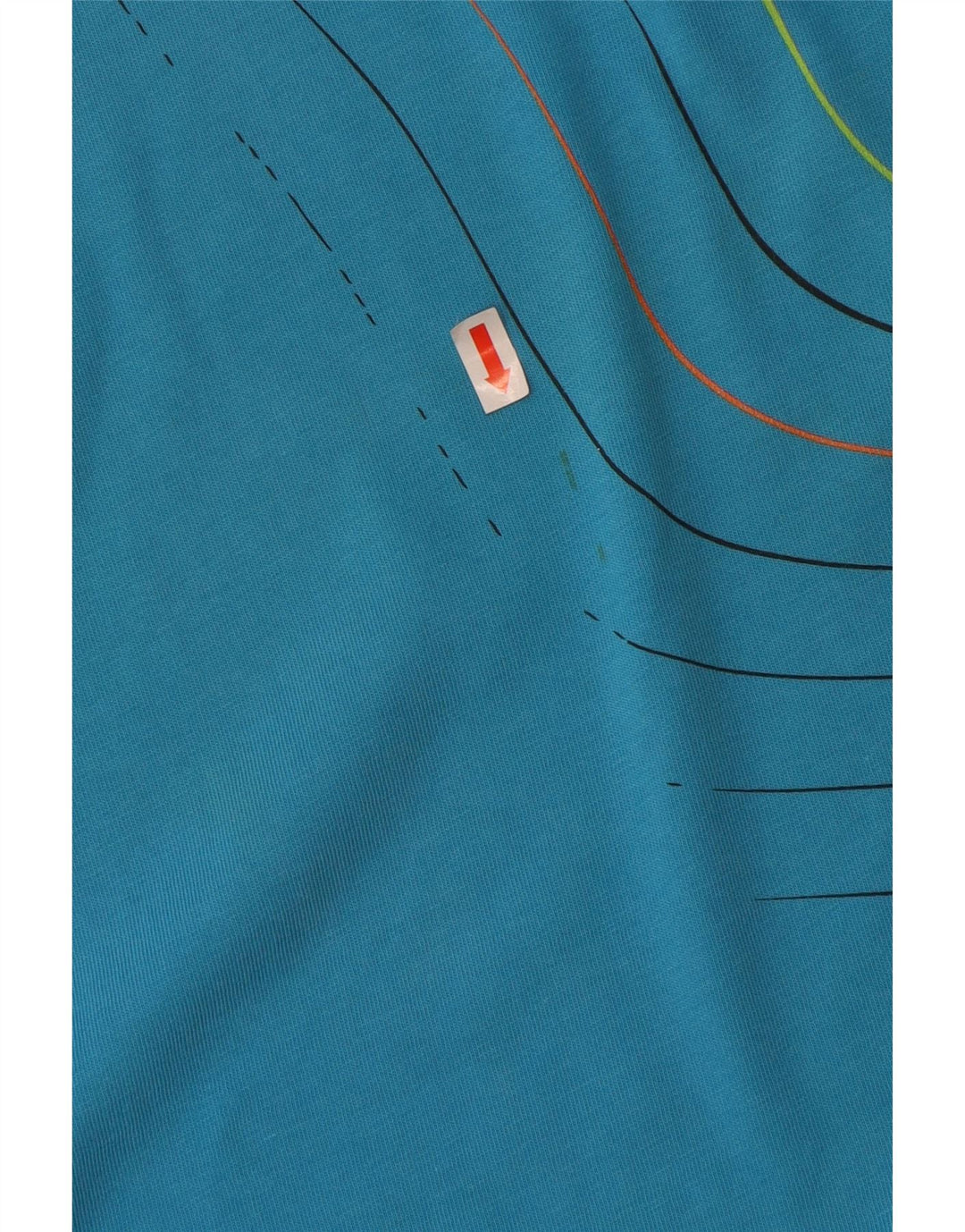 FOX Mens Graphic T-Shirt Top Large Blue Cotton