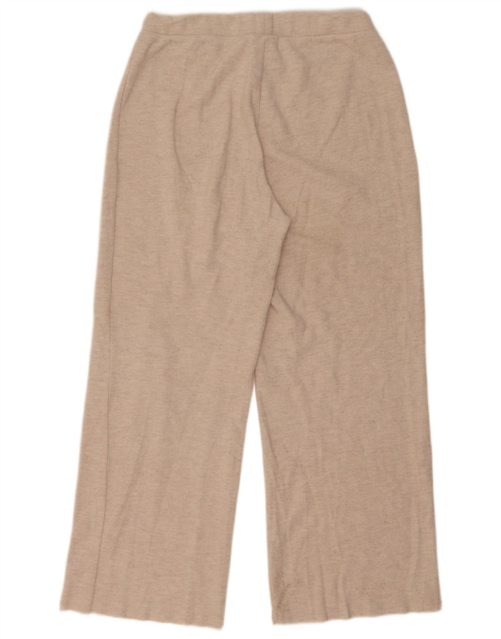 Zara Womens Tracksuit Trousers UK 14 Large Beige Polyester