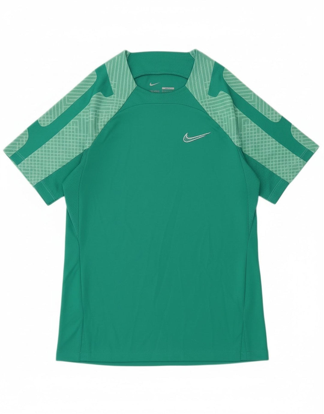 Nike Mens Dri Fit Slim Fit T-Shirt Top Small Green Polyester