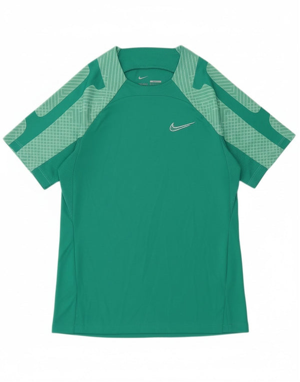 Nike Mens Dri Fit Slim Fit T-Shirt Top Small Green Polyester