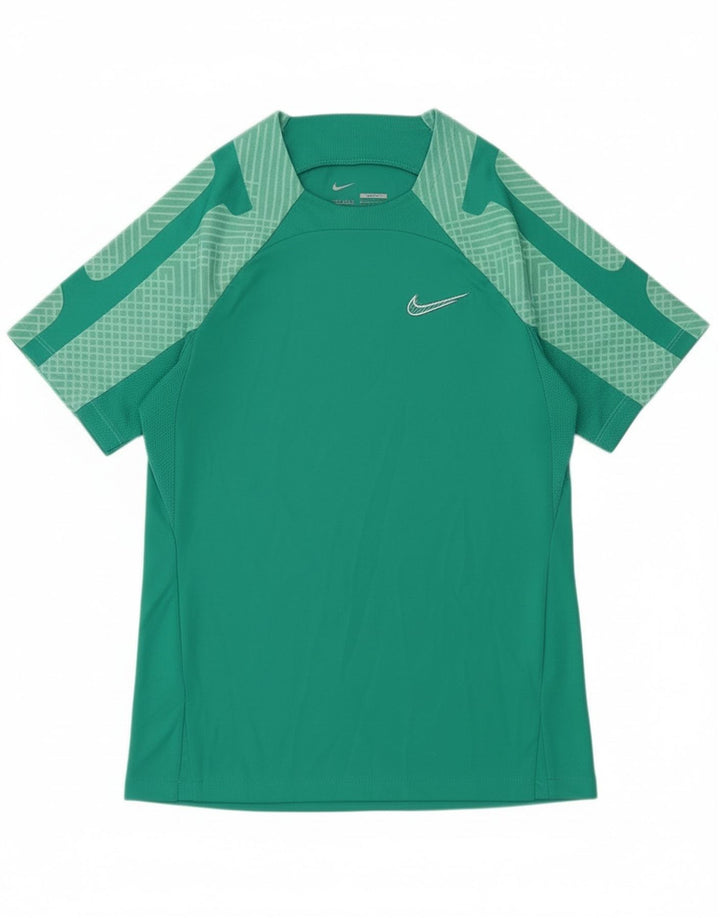 Nike Mens Dri Fit Slim Fit T-Shirt Top Small Green Polyester