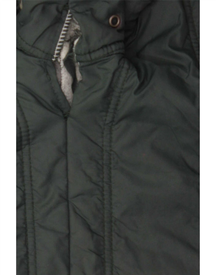 Zara Mens Padded Jacket UK 40 Large Green Nylon
