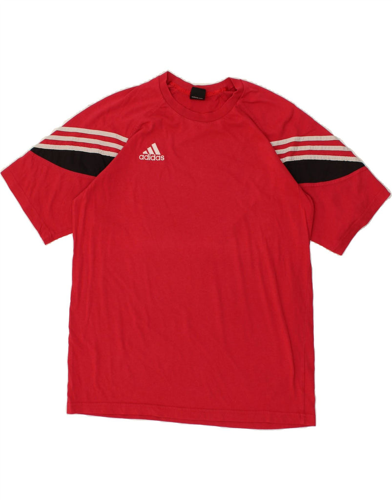 ADIDAS Mens Graphic T-Shirt Top UK 42/44 Large Red Cotton Vintage Adidas and Second-Hand Adidas from Messina Hembry 