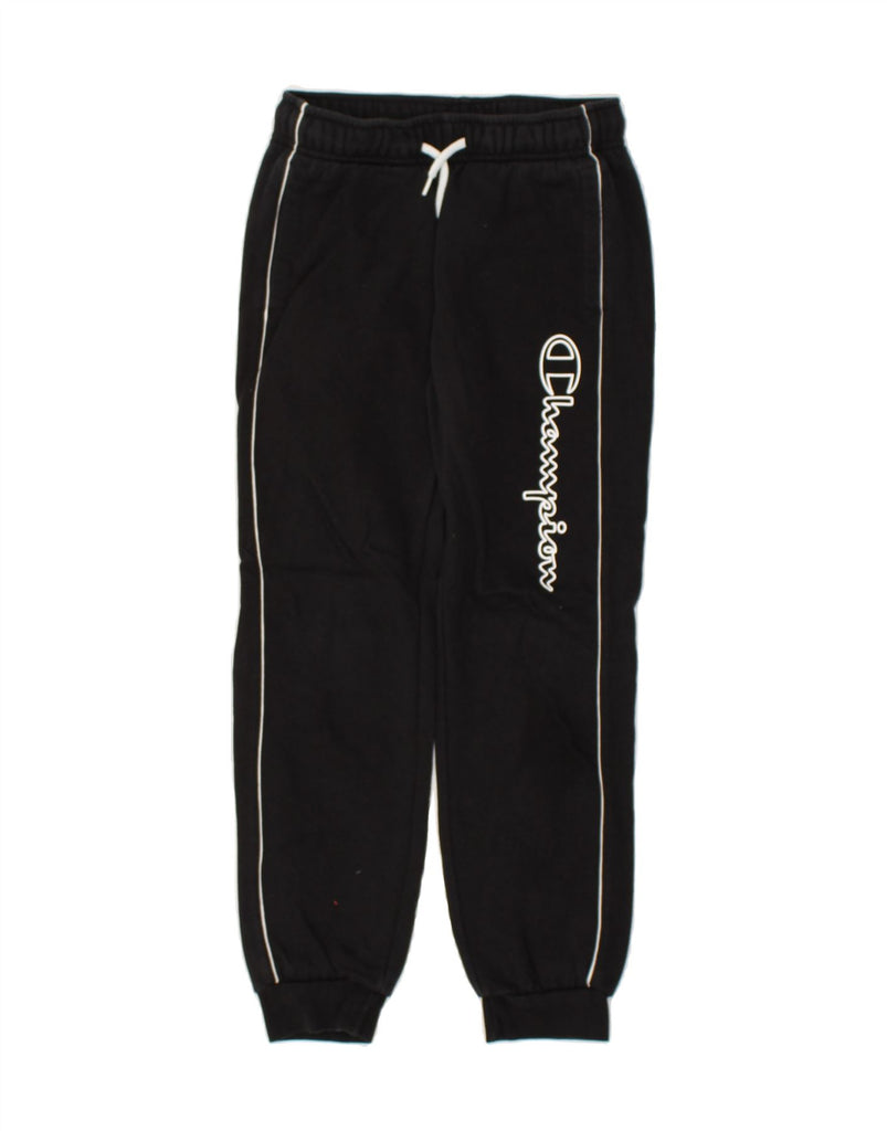 CHAMPION Boys Graphic Tracksuit Trousers Joggers 9-10 Years Medium Black | Vintage Champion | Thrift | Second-Hand Champion | Used Clothing | Messina Hembry 