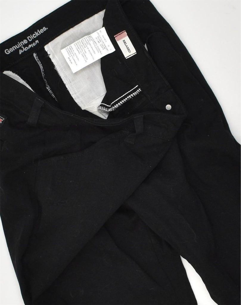 DICKIES Womens Straight Casual Trousers US 8 Medium W28 L30  Black Cotton | Vintage Dickies | Thrift | Second-Hand Dickies | Used Clothing | Messina Hembry 