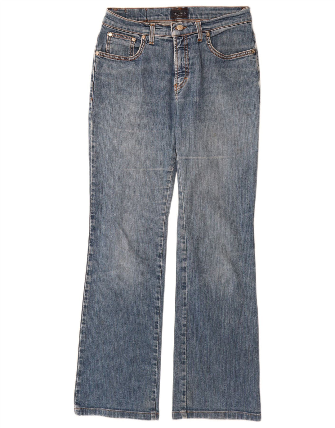 Trussardi Jeans Womens Bootcut Jeans W27 L30 Blue Cotton