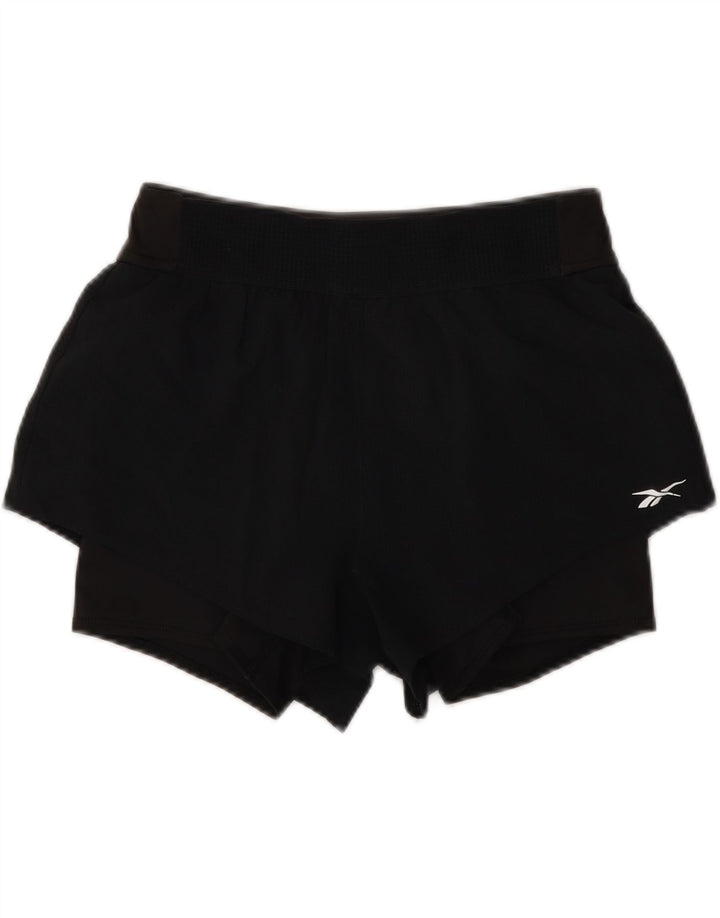 Reebok Womens Speedwick Sport Shorts UK 8/10 Small  Black Polyester