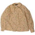VINTAGE Womens Oversized Front Tie Shirt Blouse US 4 Small Beige Polka Dot