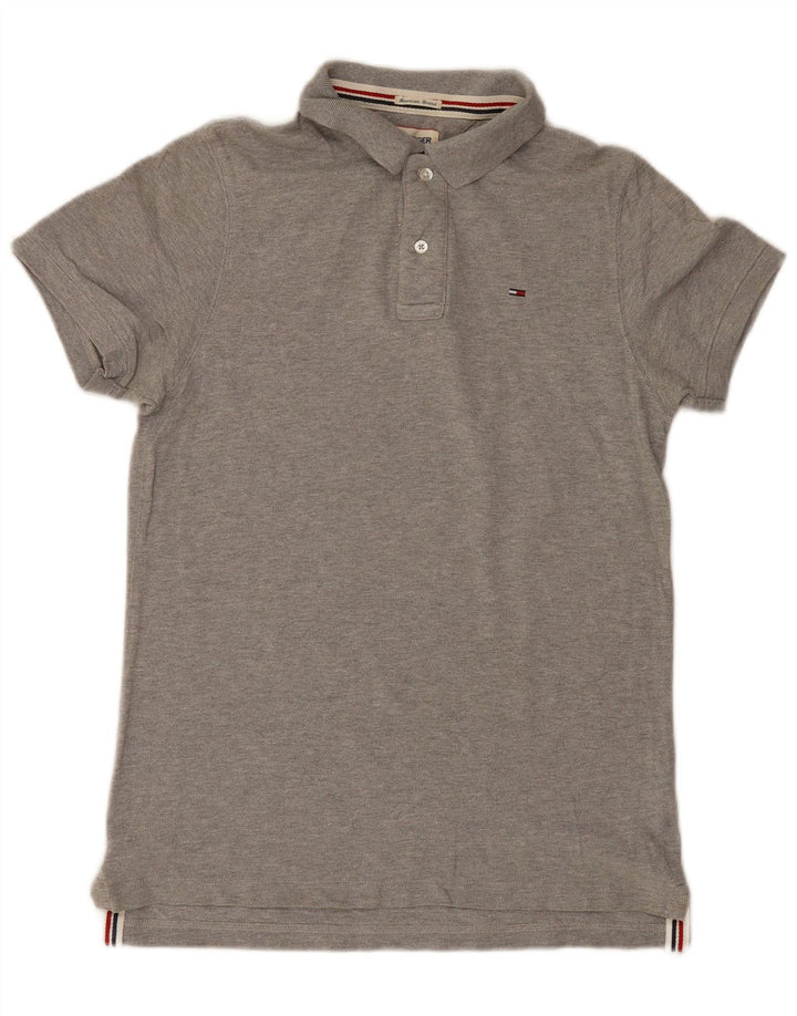 Tommy Hilfiger Mens Polo Shirt Medium Grey Cotton
