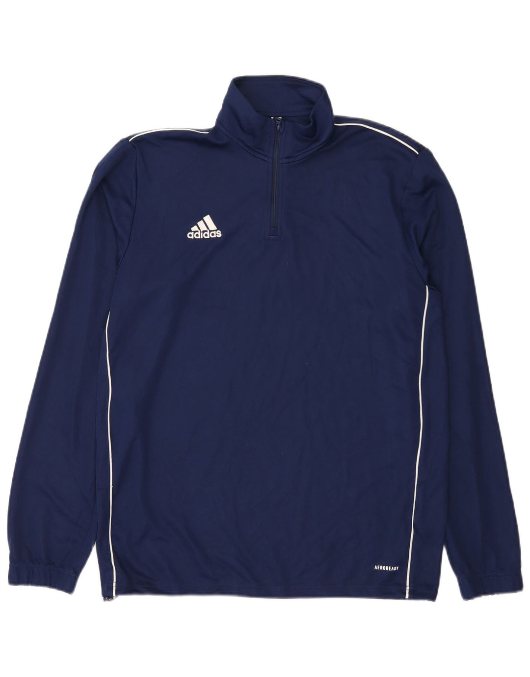Adidas Mens Aeroready Zip Neck Pullover Tracksuit Top Large Navy Blue