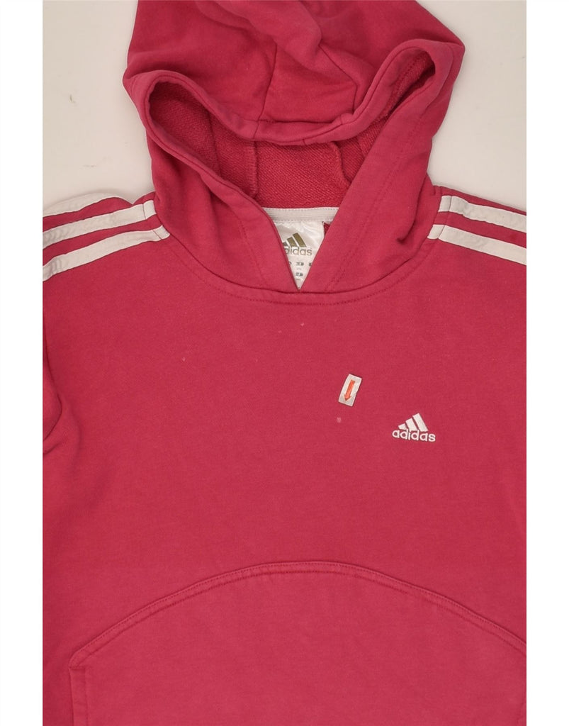 ADIDAS Girls Hoodie Jumper 13-14 Years XL Pink Cotton | Vintage Adidas | Thrift | Second-Hand Adidas | Used Clothing | Messina Hembry 