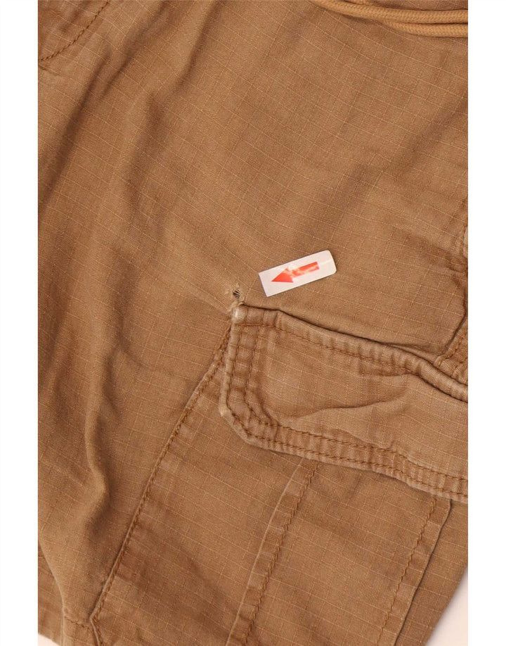 Abercrombie & Fitch Mens Cargo Shorts Medium W32  Brown Linen