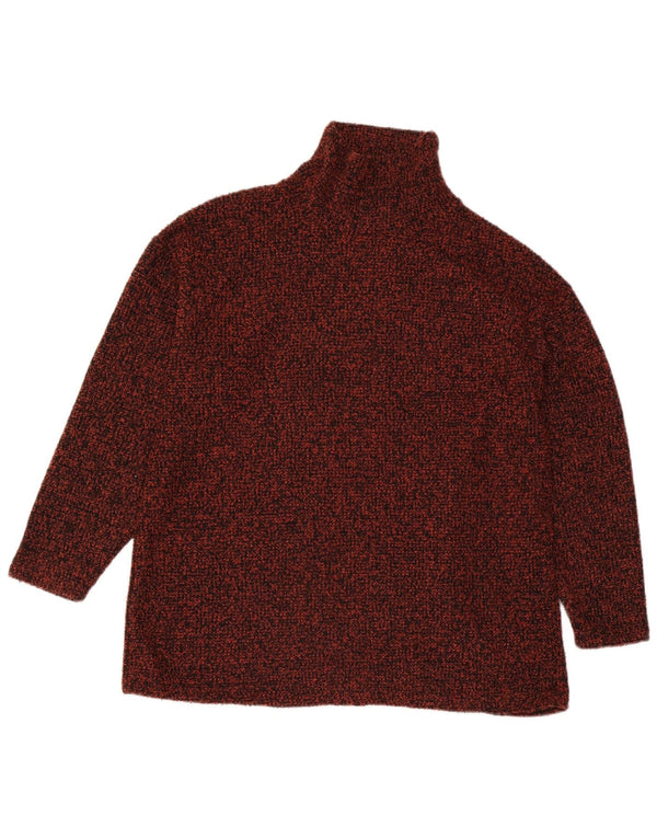 Marks & Spencer Womens Turtle Neck Jumper Sweater UK 18 XL Brown Flecked