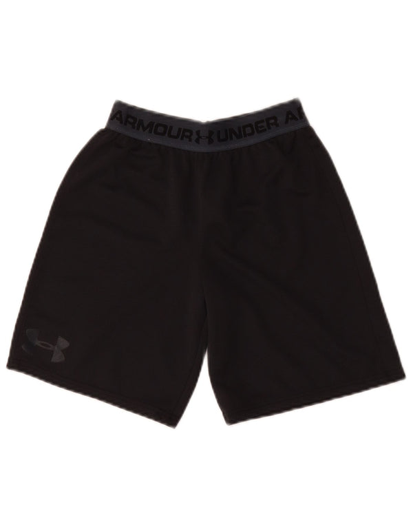 Under Armour Boys Heat Gear Graphic Sport Shorts 7-8 Years Small Black