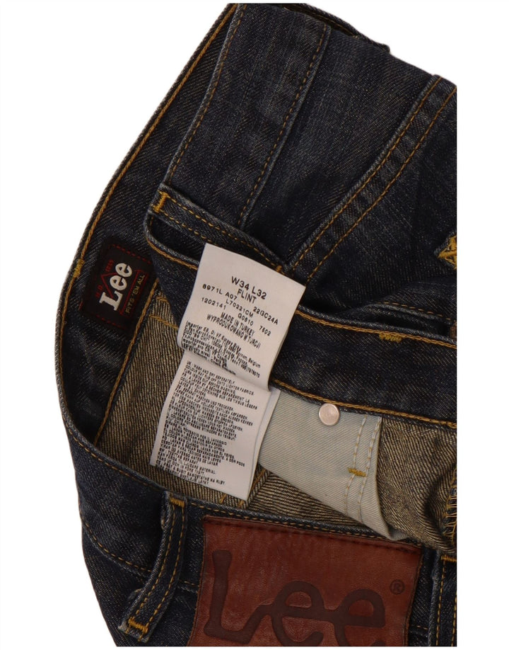 Lee Mens Flint Bootcut Jeans W34 L32 Blue Cotton