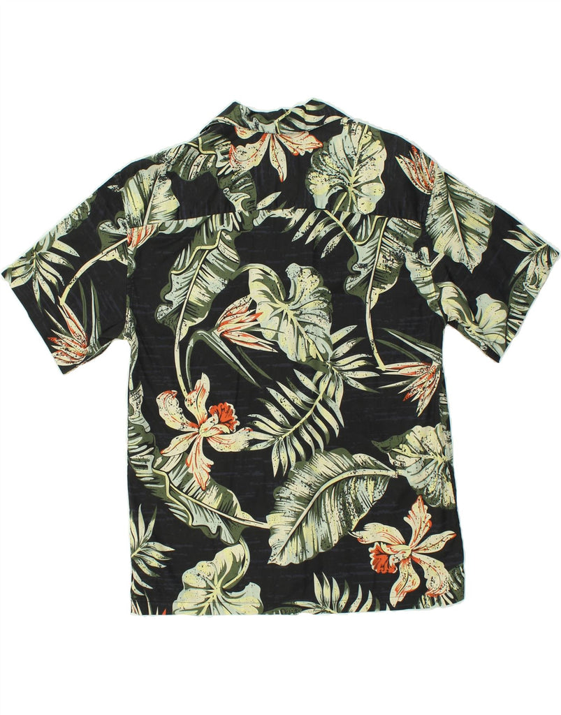 PULL & BEAR Mens Short Sleeve Shirt XL Green Floral Cotton Hawaiian | Vintage Pull & Bear | Thrift | Second-Hand Pull & Bear | Used Clothing | Messina Hembry 