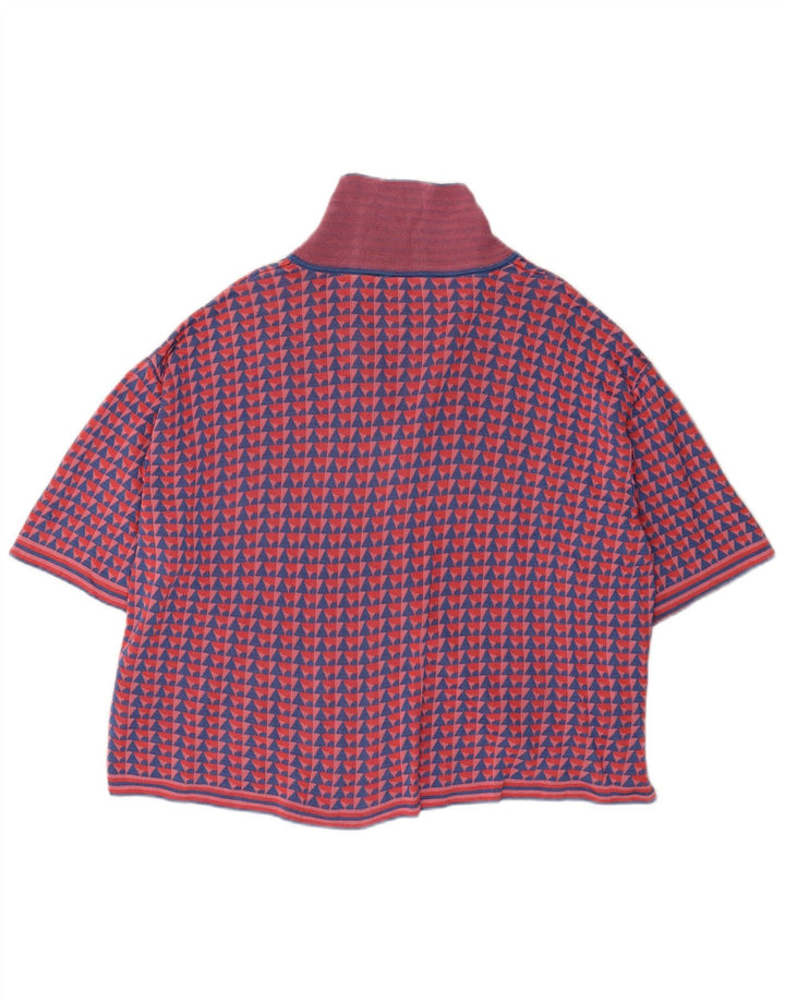 Zara Womens Short Sleeve Cardigan Sweater UK 14 Medium Multicoloured