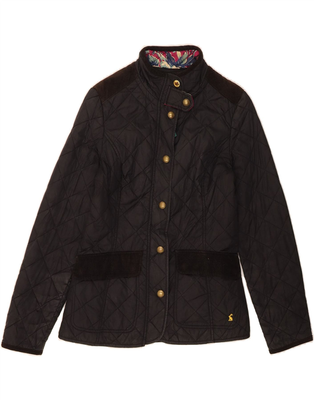JOULES Womens Quilted Jacket UK 10 Small  Black Polyamide Vintage Joules and Second-Hand Joules from Messina Hembry 