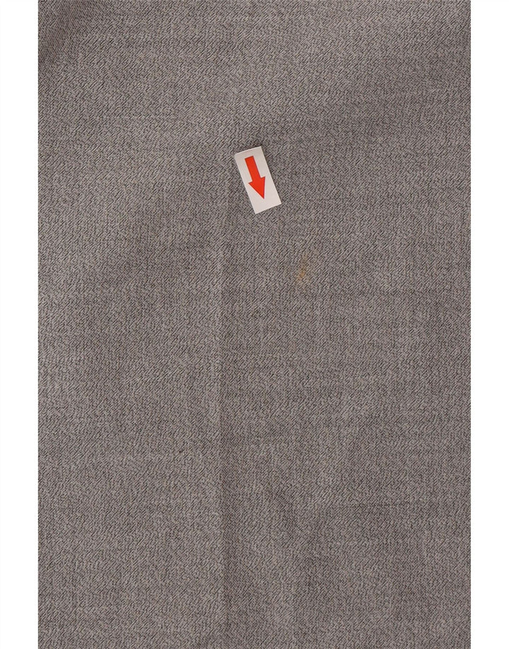 Zara Mens Slim Suit Trousers EU 46 XL W36 L33 Grey Polyester