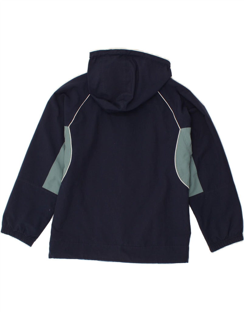 CHAMPION Boys Hooded Rain Jacket 9-10 Years Navy Blue Colourblock | Vintage Champion | Thrift | Second-Hand Champion | Used Clothing | Messina Hembry 