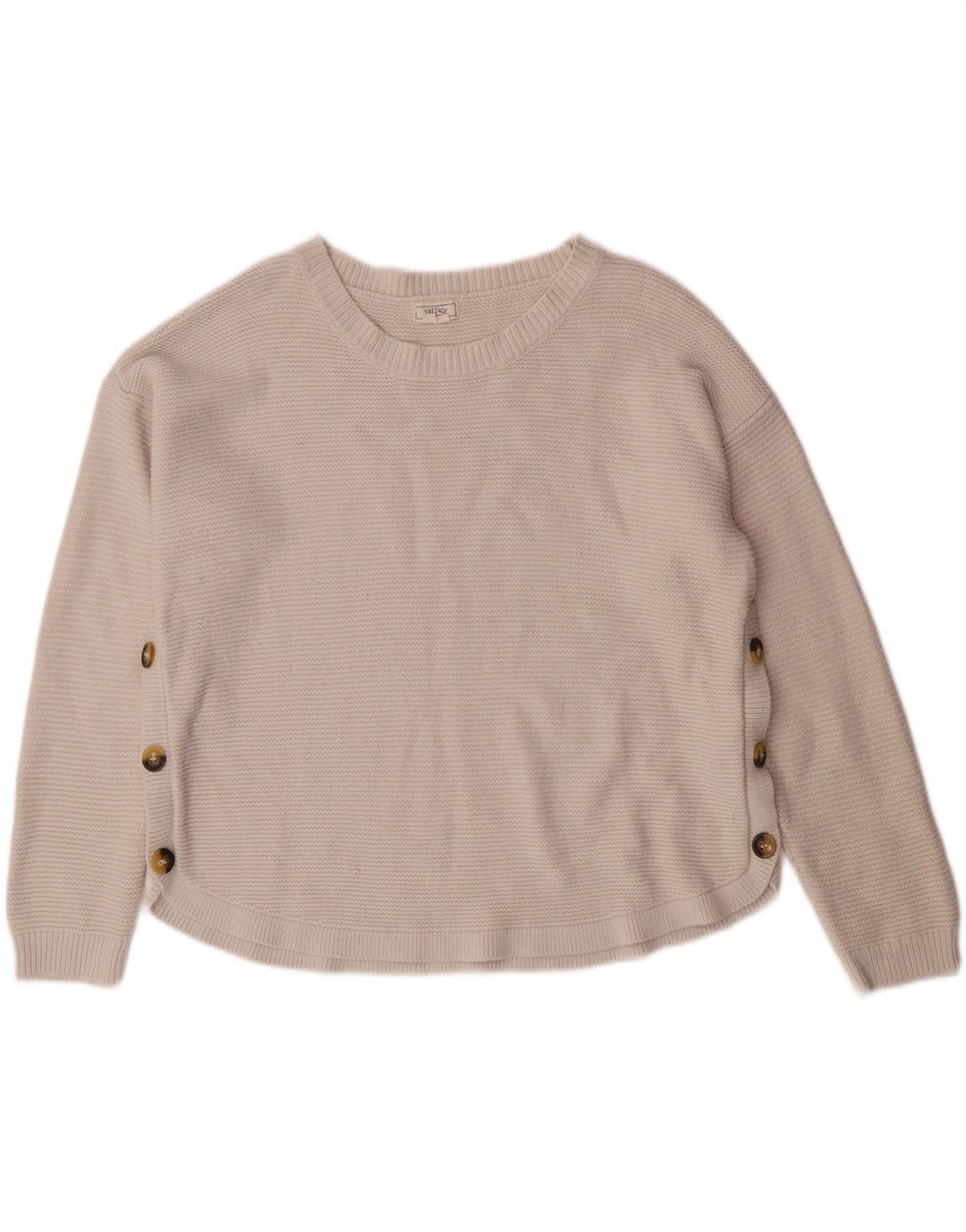 FAT FACE Womens Crew Neck Jumper Sweater UK 14 Large White Viscose