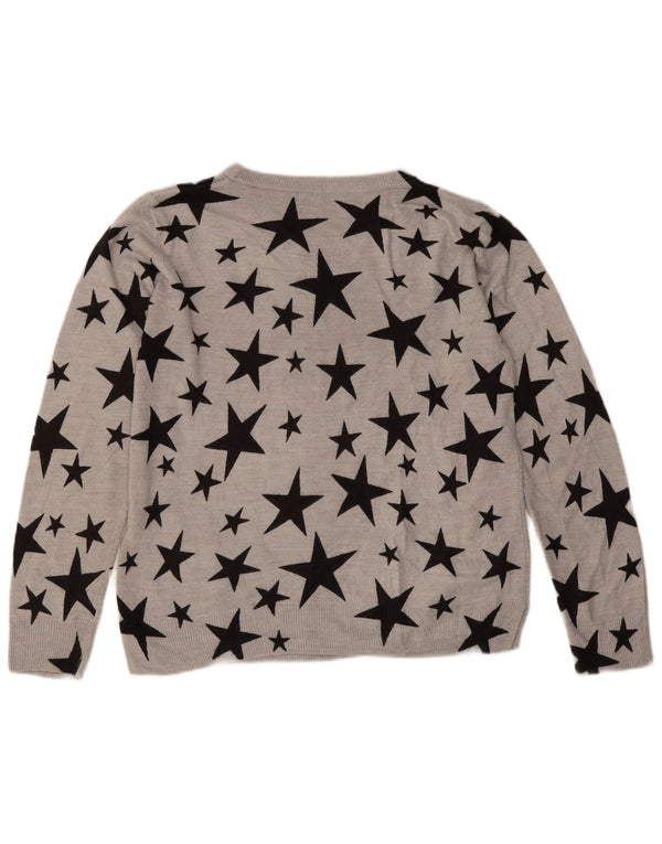 Marks & Spencer Womens Boat Neck Jumper Sweater UK 14 Large Grey