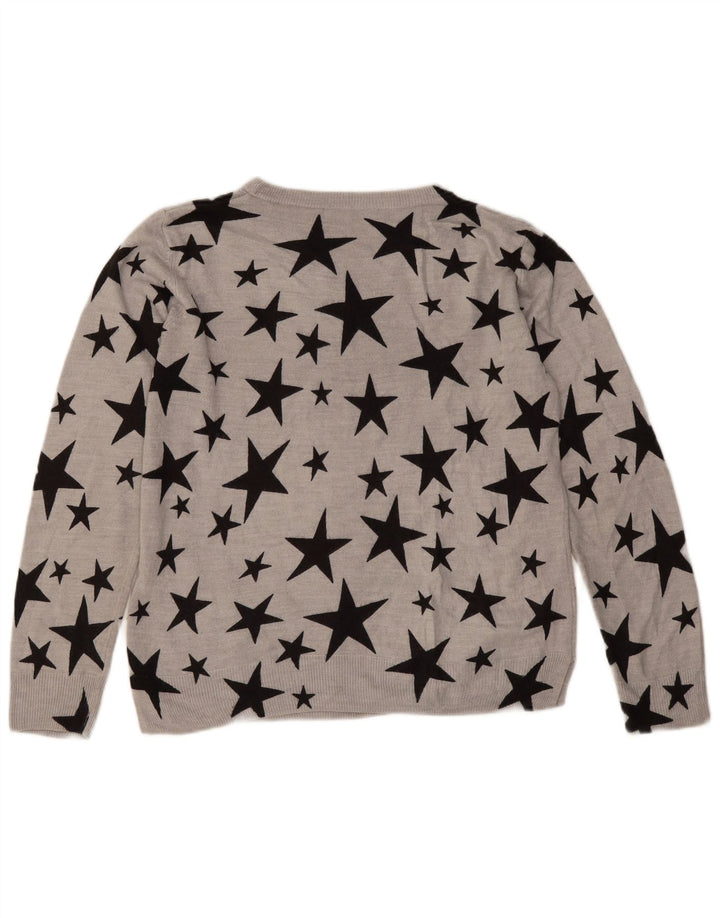 Marks & Spencer Womens Boat Neck Jumper Sweater UK 14 Large Grey