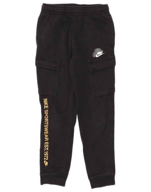 Nike Boys Graphic Cargo Tracksuit Trousers Joggers 10-11 Years Medium Black