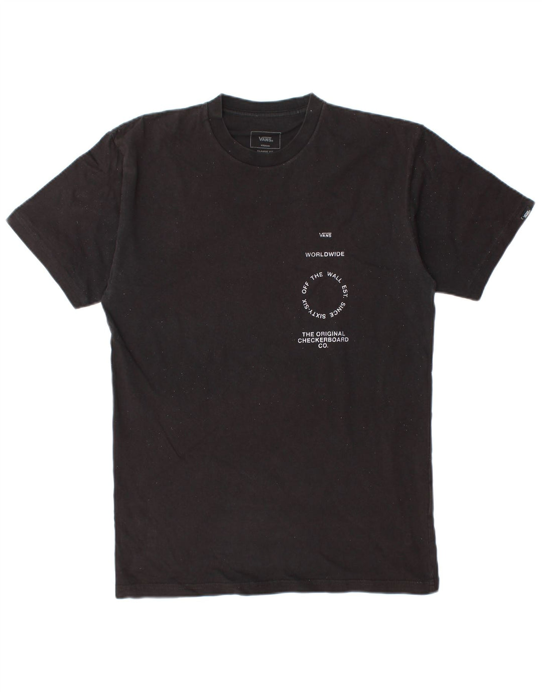 Vans Mens Classic Fit Graphic T-Shirt Top Medium Black