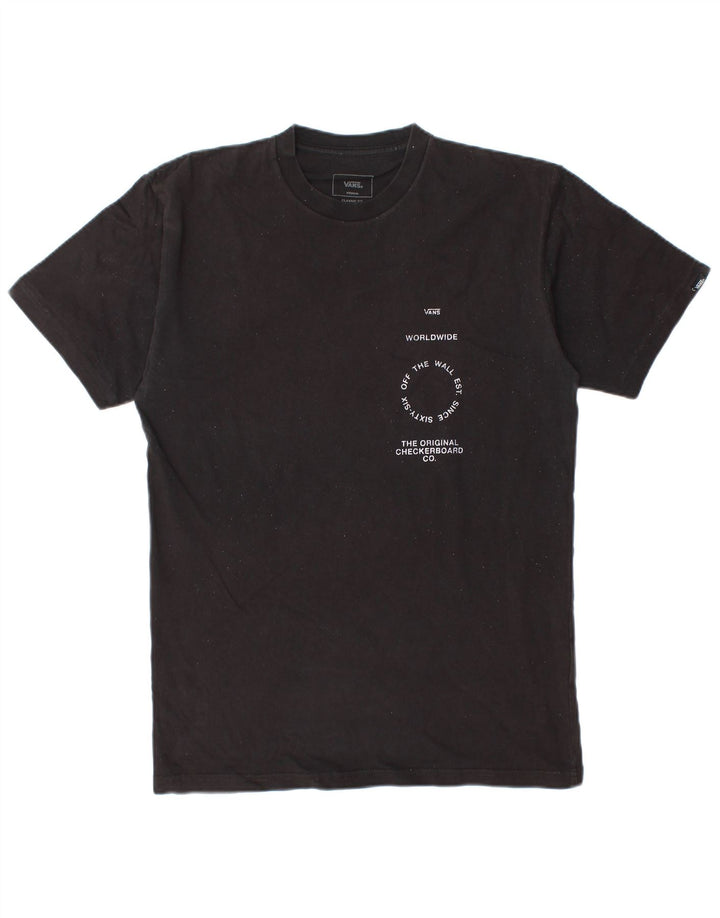 Vans Mens Classic Fit Graphic T-Shirt Top Medium Black