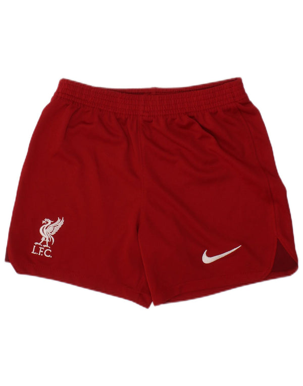 NIKE Boys Liverpool Sport Shorts 10-11 Years Medium Red Polyester