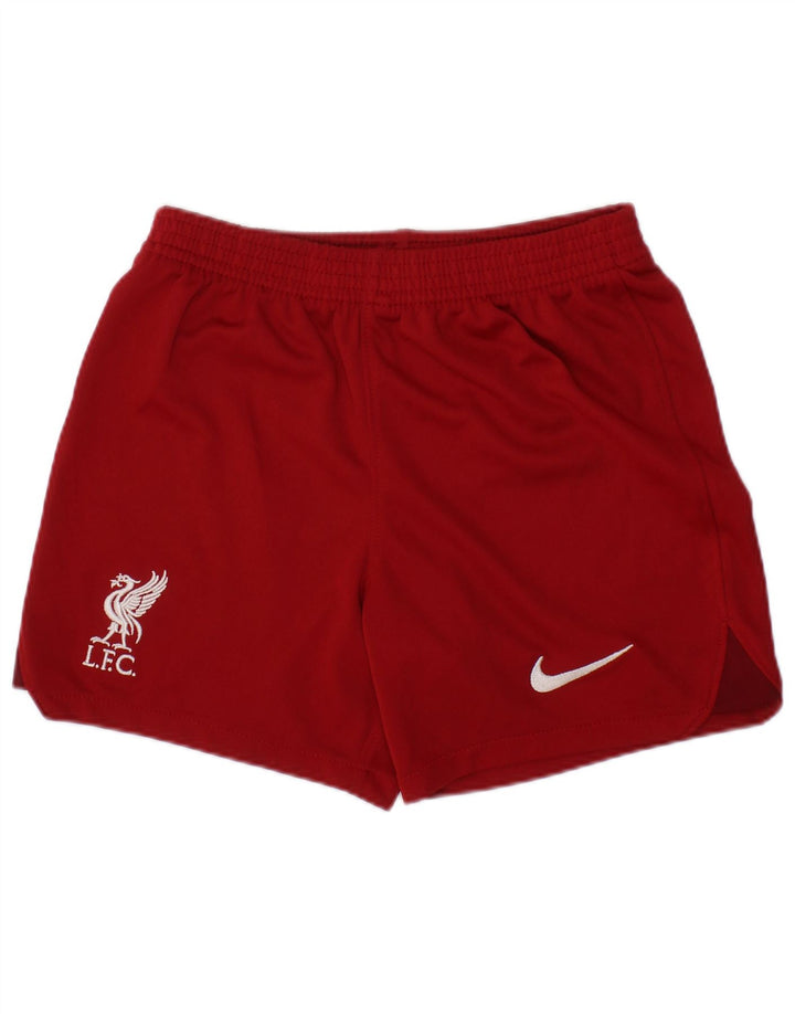 NIKE Boys Liverpool Sport Shorts 10-11 Years Medium Red Polyester