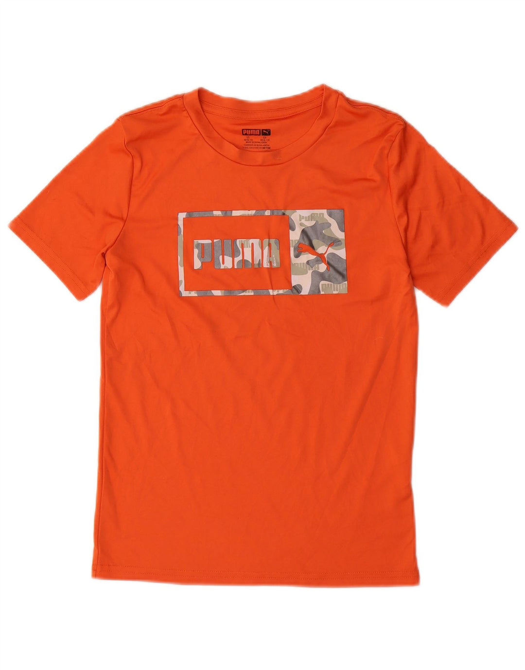 PUMA Boys Graphic T-Shirt Top 10-11 Years Medium Orange Polyester