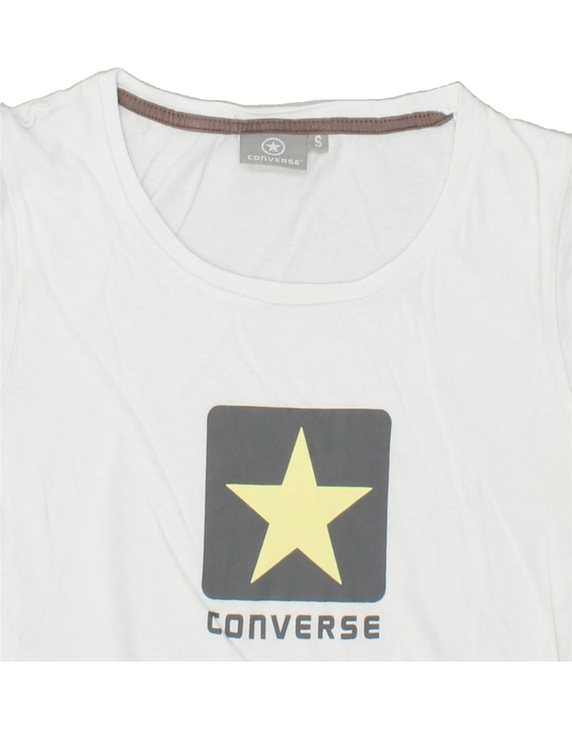 CONVERSE Womens Graphic T-Shirt Top UK 10 Small White Vintage Converse and Second-Hand Converse from Messina Hembry 