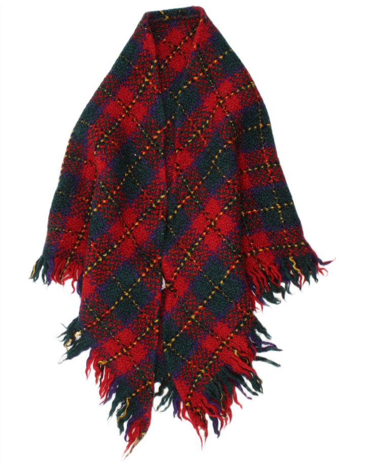 Branigan Womens Knit Poncho Shawl One Size L31 Multicoloured Plaid