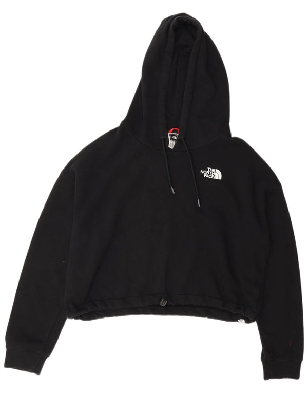 The North Face Womens Crop Graphic Hoodie Jumper UK 18 XL Black
