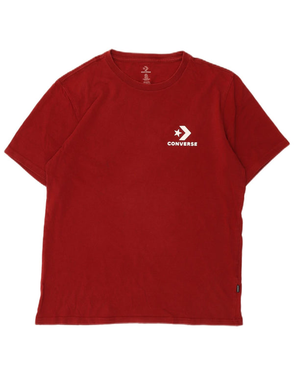 CONVERSE Mens T-Shirt Top Small Red Cotton