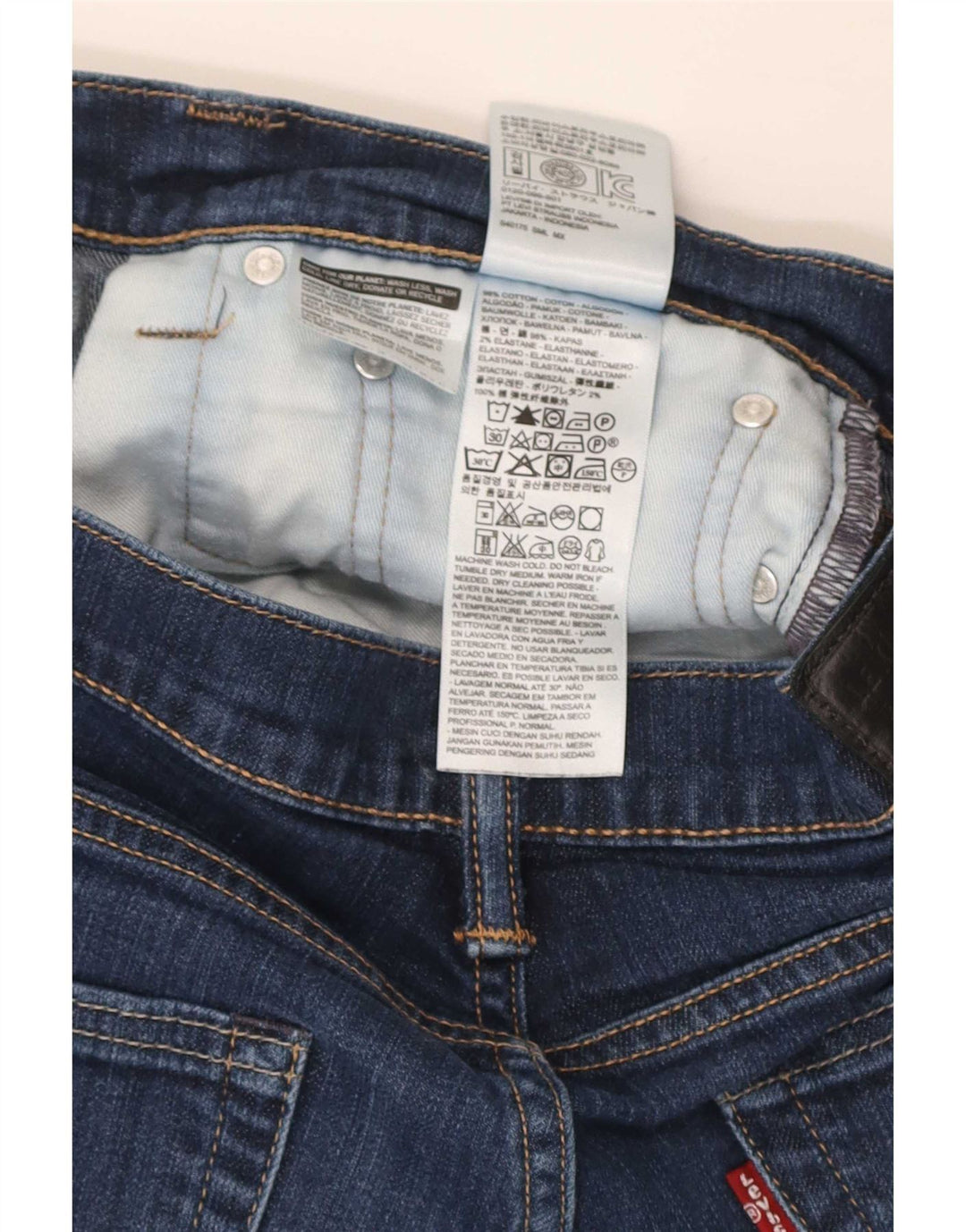 Levi's Mens 511 Slim Jeans W34 L32 Navy Blue Cotton
