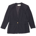 Les Copains Womens 1 Button Blazer Jacket UK 14 Medium Navy Blue