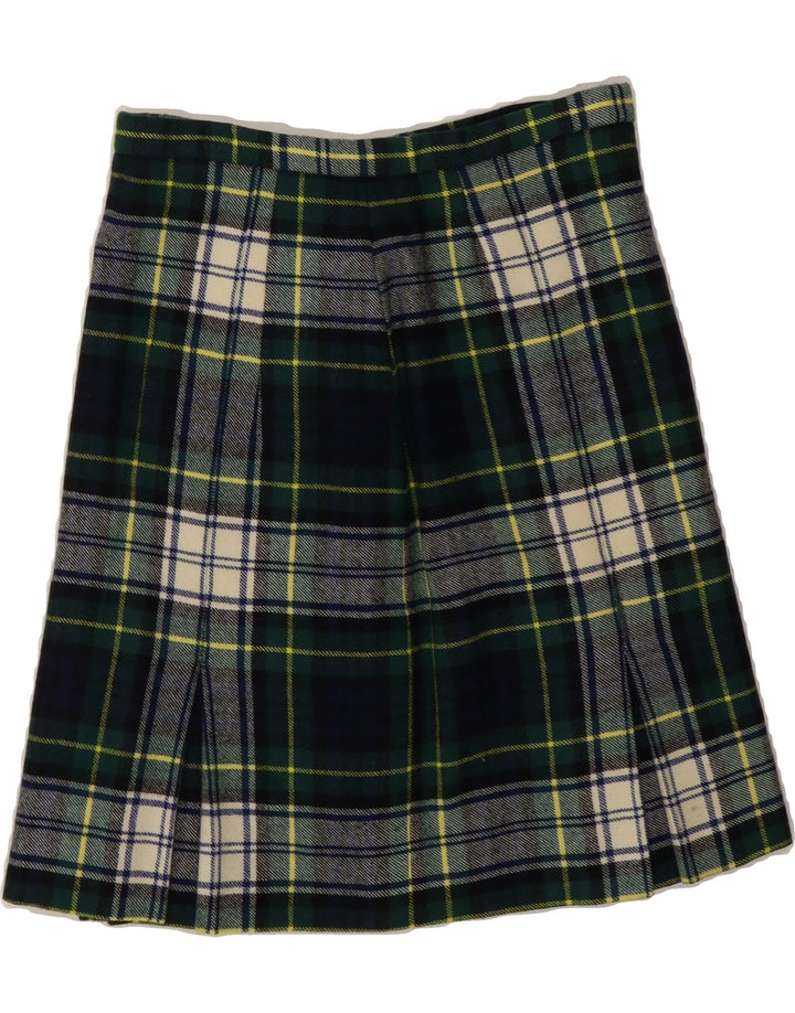 VINTAGE Womens A-Line Skirt W26 Small Green Plaid Vintage Vintage and Second-Hand Vintage from Messina Hembry 