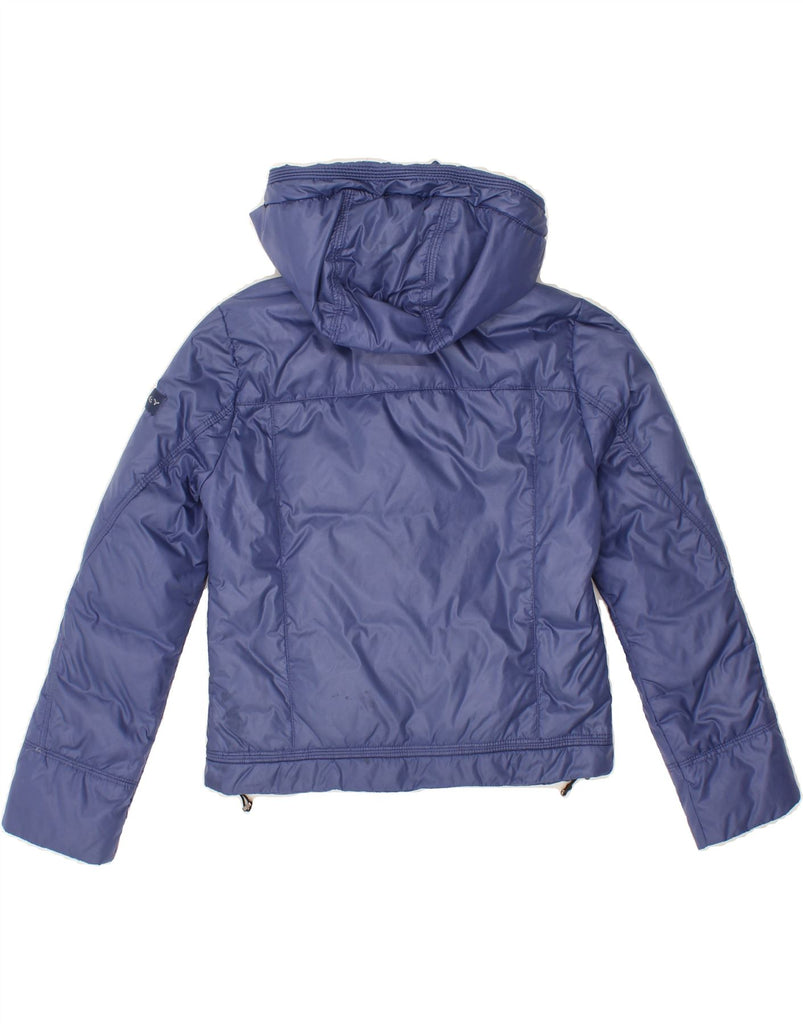 PEUTEREY Girls Hooded Padded Jacket 11-12 Years Medium Blue Polyamide | Vintage PEUTEREY | Thrift | Second-Hand PEUTEREY | Used Clothing | Messina Hembry 