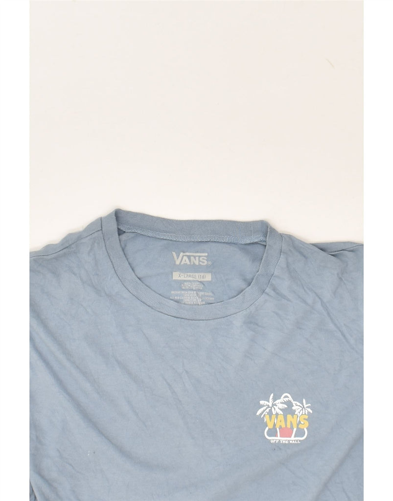 VANS Boys Graphic T-Shirt Top 15-16 Years XL  Blue Cotton | Vintage Vans | Thrift | Second-Hand Vans | Used Clothing | Messina Hembry 