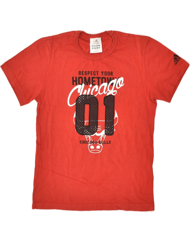 ADIDAS Boys Graphic T-Shirt Top 9-10 Years Red Cotton | Vintage Adidas | Thrift | Second-Hand Adidas | Used Clothing | Messina Hembry 