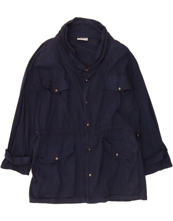 PANNA Mens Loose Fit Utility Jacket UK 44 2XL Navy Blue