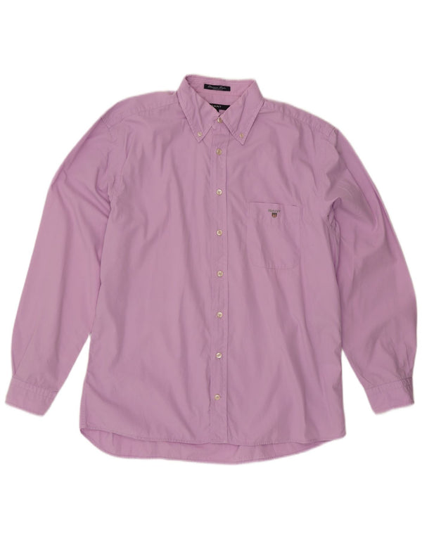 Gant Mens Phoenix Regular Fit Shirt Large Purple Cotton Classic