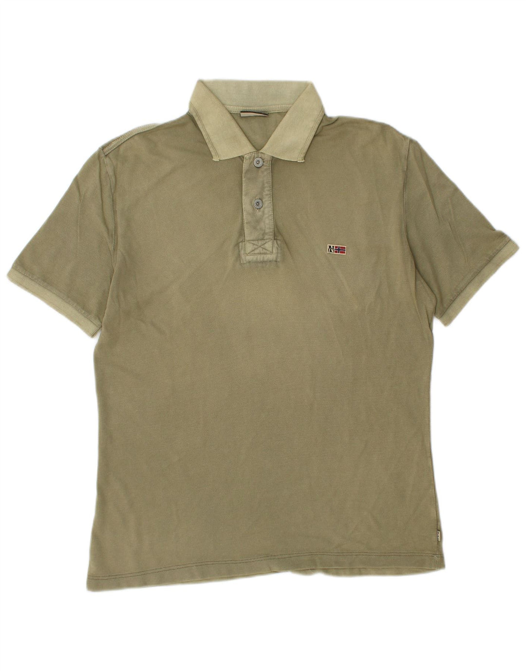 NAPAPIJRI Mens Geographic Polo Shirt Medium Khaki