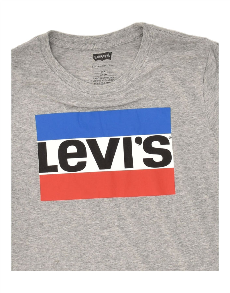 LEVI'S Boys Graphic T-Shirt Top 13-14 Years Grey | Vintage Levi's | Thrift | Second-Hand Levi's | Used Clothing | Messina Hembry 