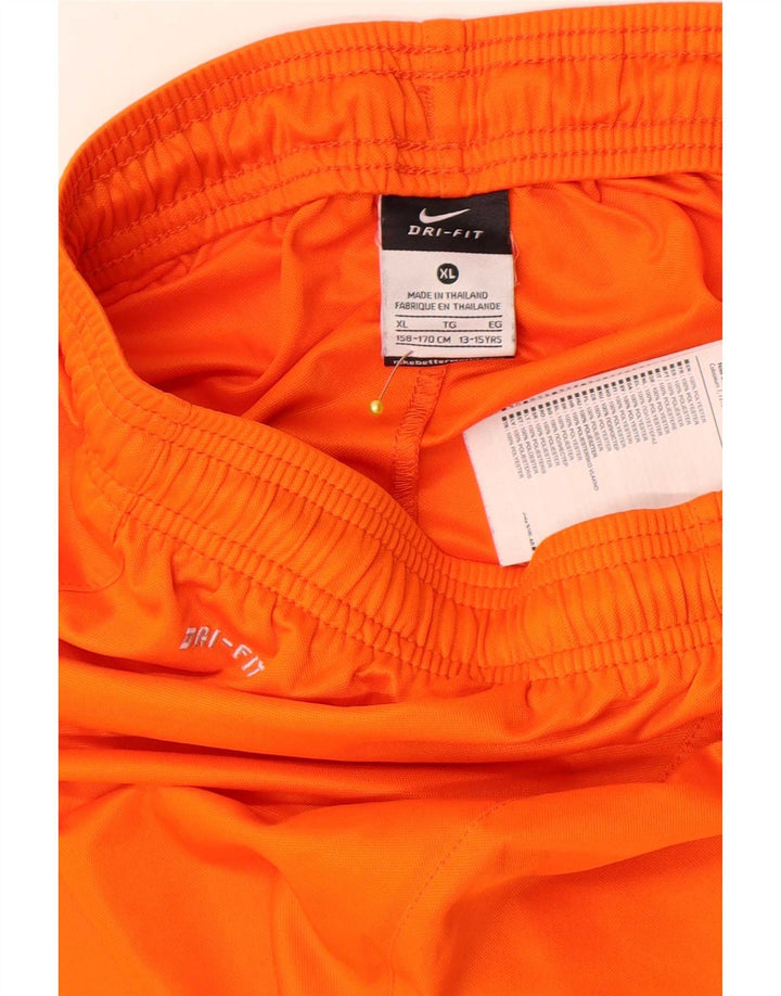 Nike Boys Dri Fit Sport Shorts 13-14 Years XL Orange Polyester