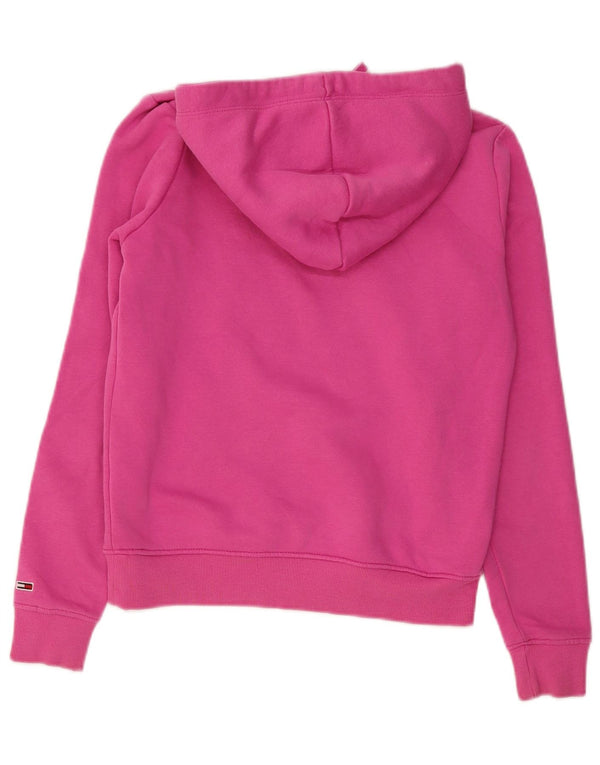 Tommy Hilfiger Womens Oversized Hoodie Jumper UK 8 Small Pink